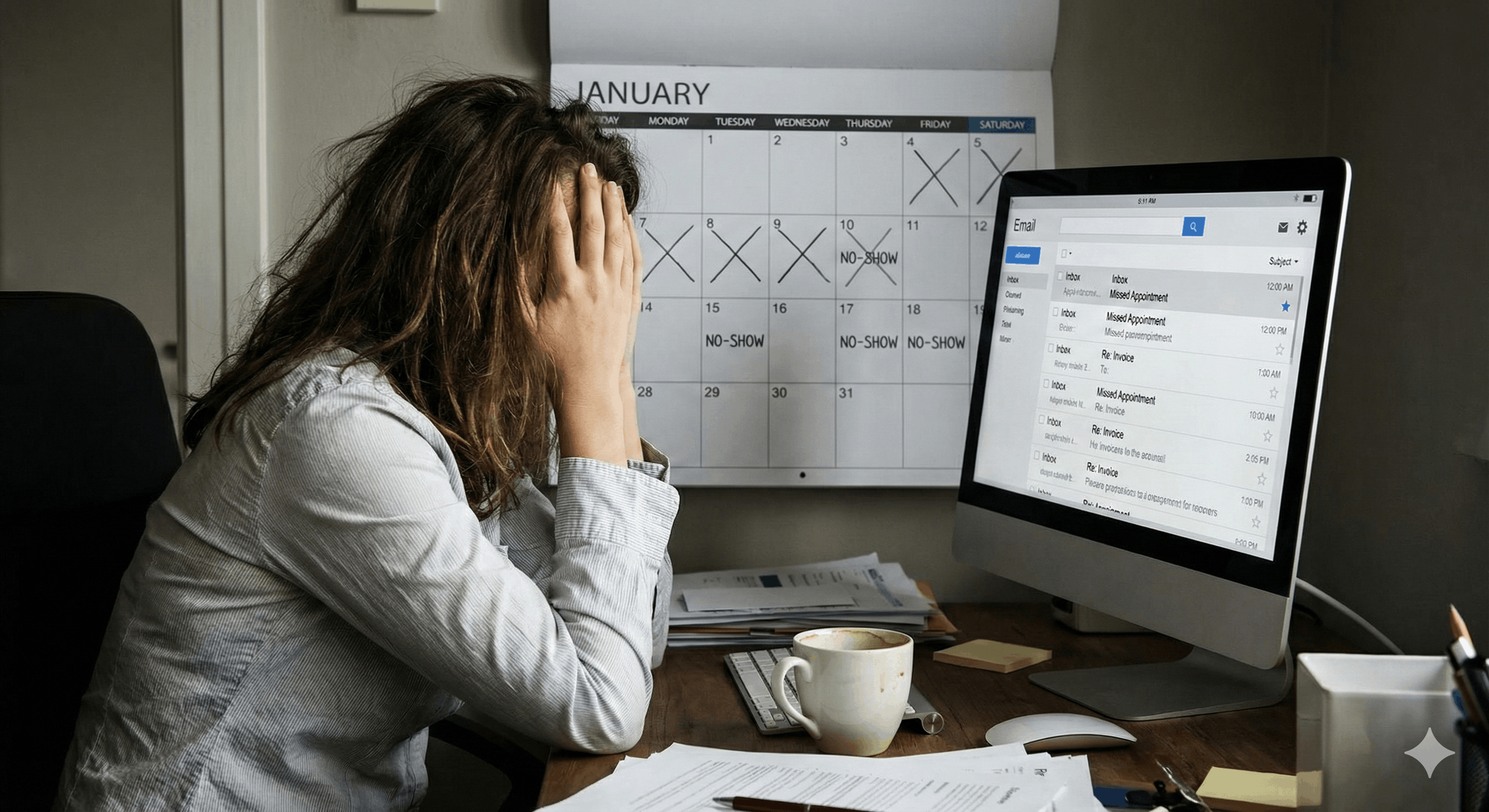 Frustrierter Freelancer durch No-Shows